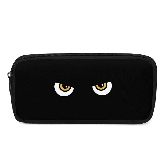 Black Cat Yellow Eyes | Halloween Cat Lovers Gift Pencil Cases