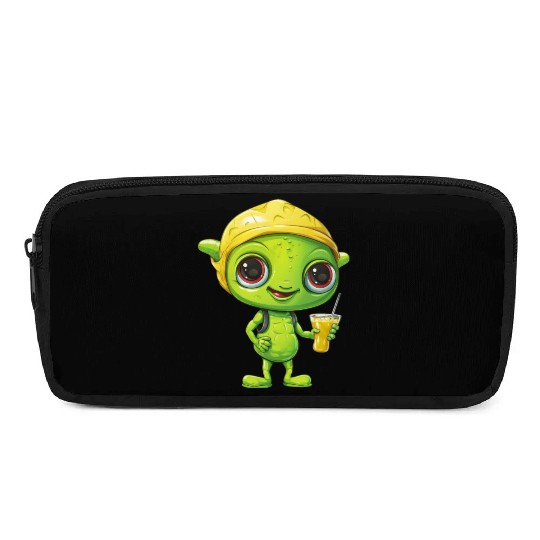 Refreshing Alien Lemonade: Green & Yellow Blend Pencil Cases