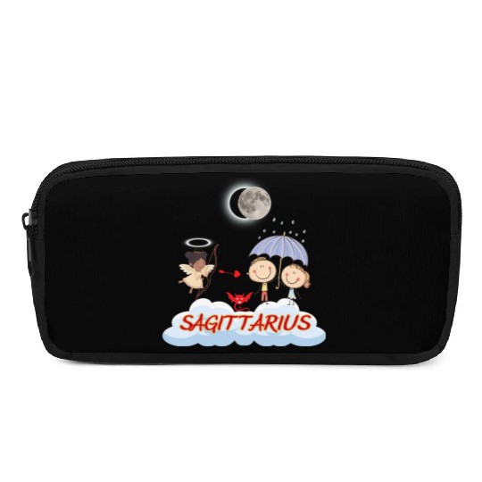 Zodiac Sign Sagittarius Astrology Angel & Bow Pencil Cases
