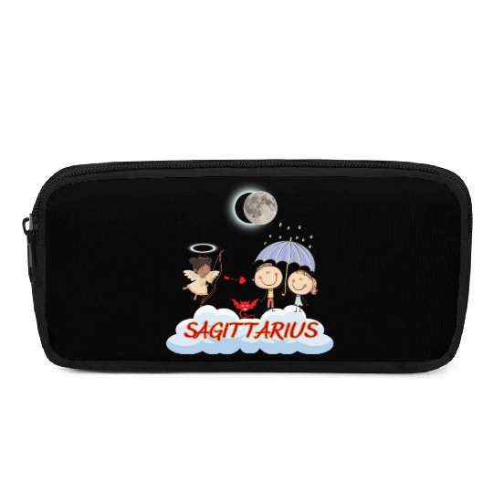 Zodiac Sign Sagittarius Astrology Angel & Bow Pencil Cases