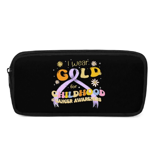 I Wear Gold For Childhood Cancer Awareness Pencil Cases