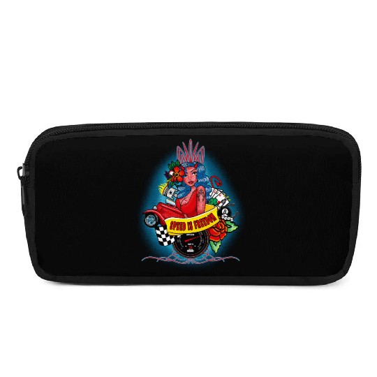 Pin up, Hot rod and Speedometer Pencil Cases