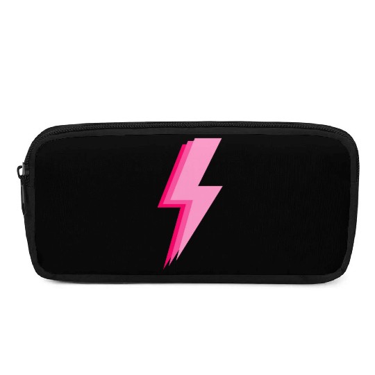 Layered trendy hot pink and light pink lightning Pencil Cases