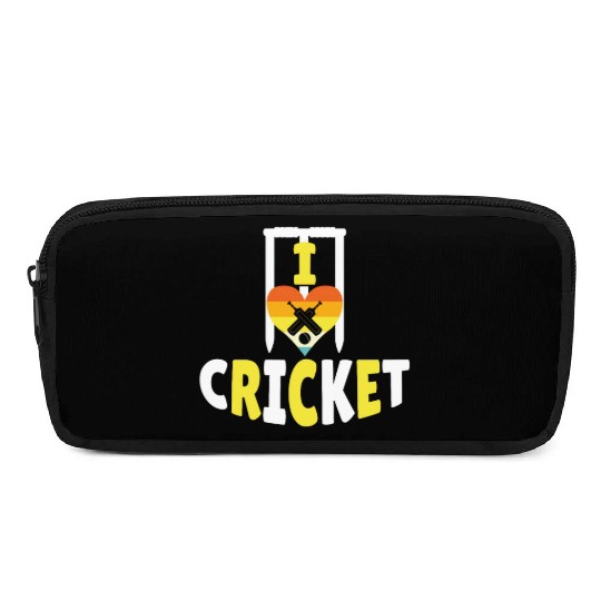 I Love Cricket Pencil Cases