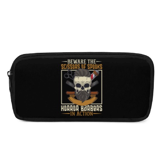 Horror Barber Spooky Hairdresser Hairstylist Hair Pencil Cases