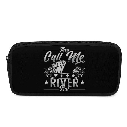 Poker Dice They Call Me River Rat Loves Card Game Pencil Cases