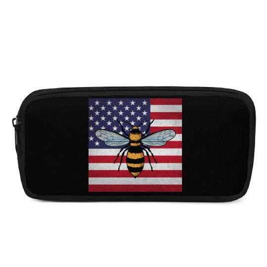 Beekeeper Beekeeping Us Flag Pencil Cases