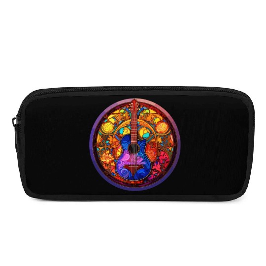 I Love Stained Glass Art and Guitar Designs - Holy Pencil Cases