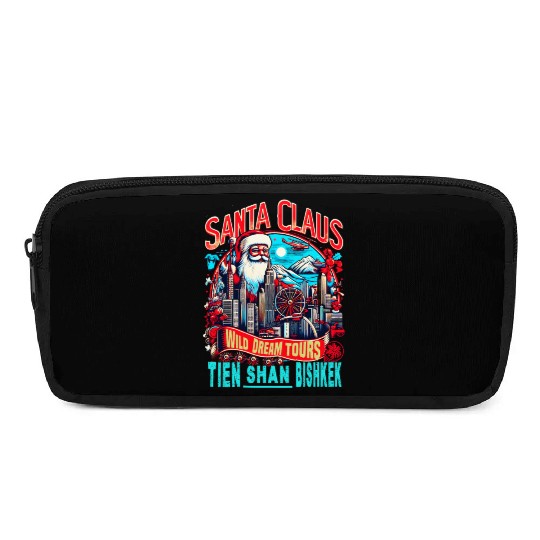 Santa Claus on an Adventure Travel World Tour Pencil Cases