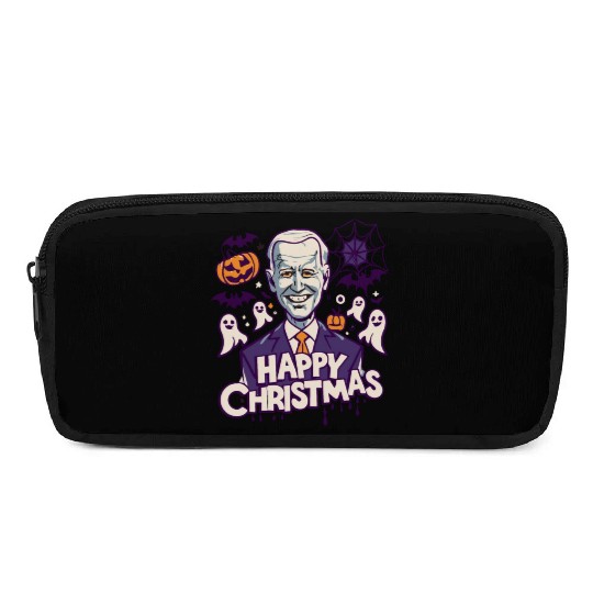 Happy Christmas Joe Biden Funny Halloween Pencil Cases