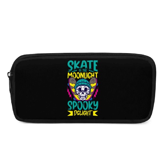 Spooky Horror Skateboarder Halloween Skateboarding Pencil Cases