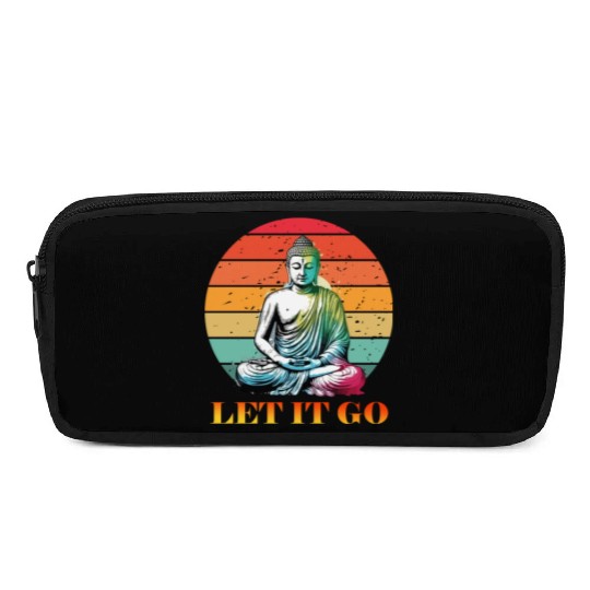 Let It Go, Yoga Buddhism Retro Pencil Cases