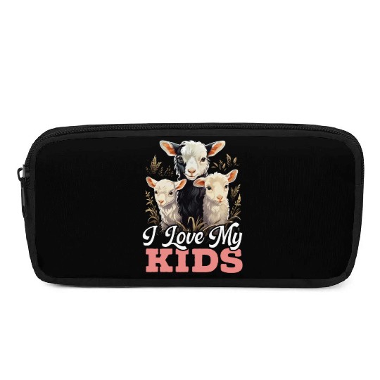 Goat Lover Kid Ranch Wool Farm Animal Farming Pencil Cases