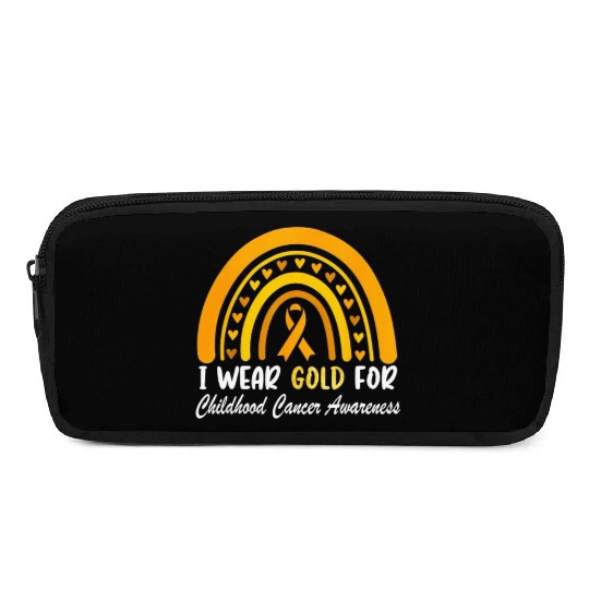 I Wear Gold For Childhood Cancer Awareness Pencil Cases