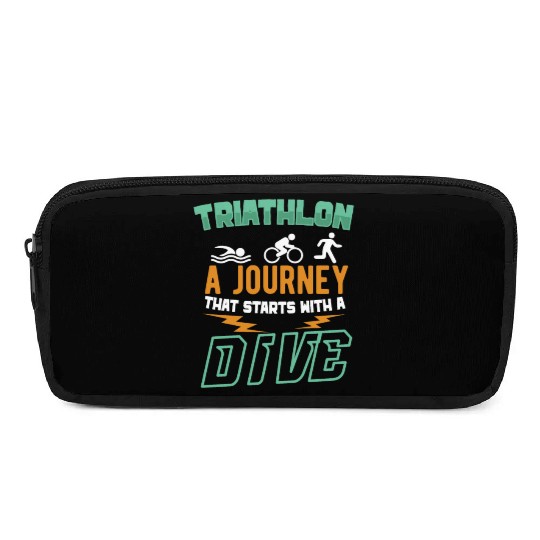 Triathlon Swim Bike Run Triathlete Sport Gift Pencil Cases