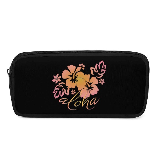 Hawaiian Sunrise Hibiscus Aloha Graphic Pencil Cases