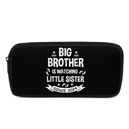 The big brother takes care of the little sister in Pencil Cases
