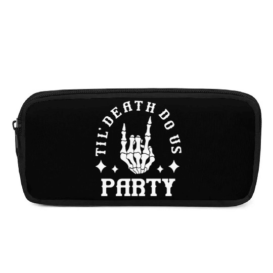 Halloween Till Death Do Us Party Skeleton Hand Pencil Cases
