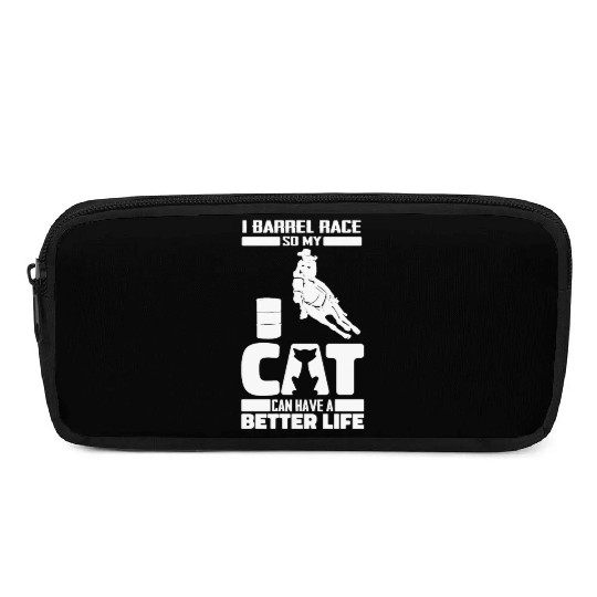 Horse Barrel Racing Cat Pencil Cases