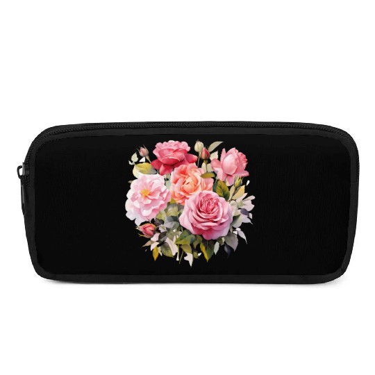 Nature's Artistic Elegance English Rose Tapestry Pencil Cases