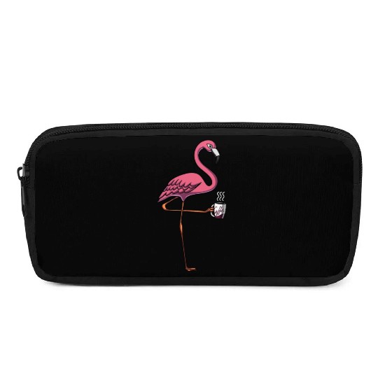Flamingo Bird Coffee Lover Pencil Cases