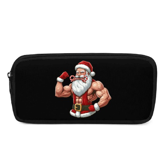 Muscular Santa Fit for the holidays Pencil Cases
