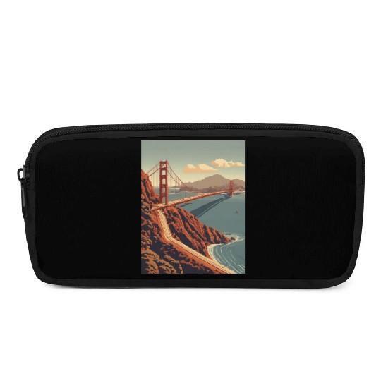 Golden Gate Bridge California Pencil Cases, Golden Gate