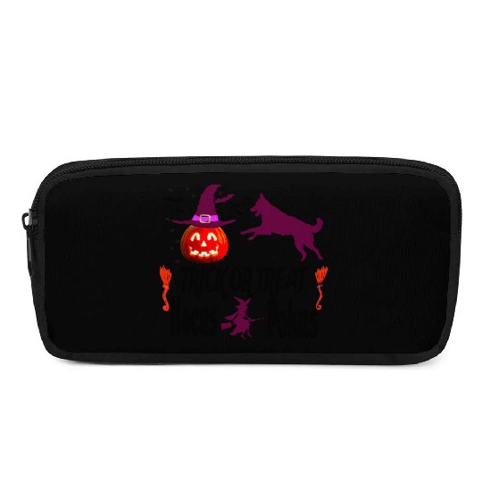 Pumpkin Halloween Trick or Treat Hocus Pocus Dog Pencil Cases
