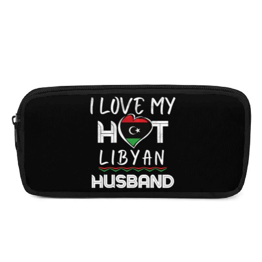 Funny Libyan Husband Proud Wife Pencil Cases