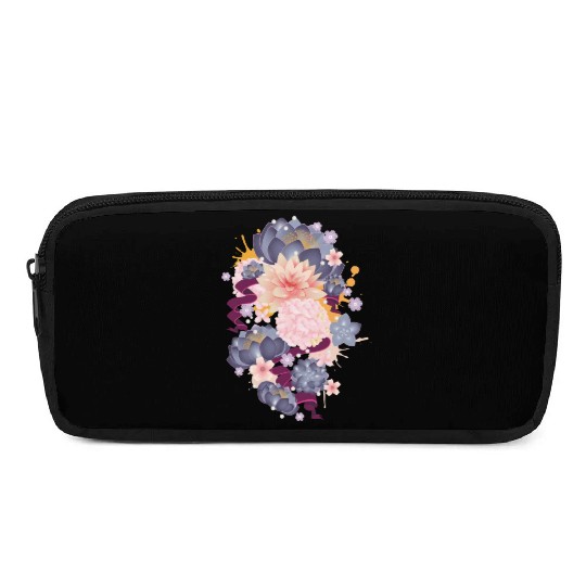 Composition of water lilies, hydrangeas & succulen Pencil Cases