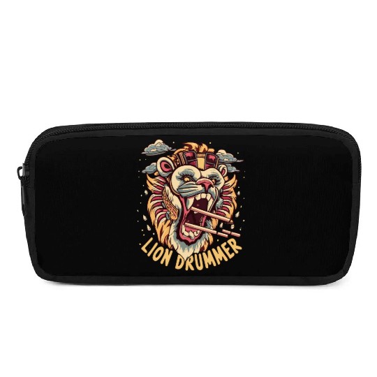 Lion Drummer Pencil Cases