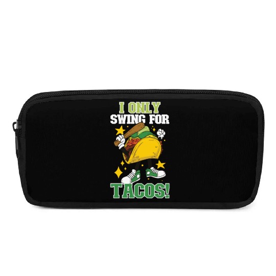 Taco Mexican Food Baseball Card Baseball Player Pencil Cases