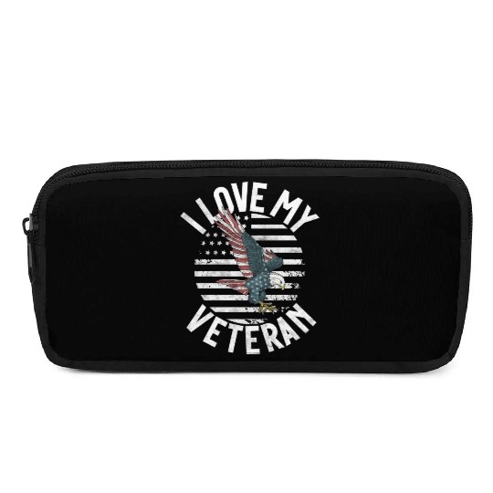 Veterans Day I Love My Veteran Military World War Pencil Cases