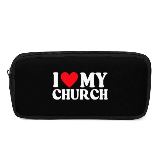 I Love My Church Christian Gift Pencil Cases