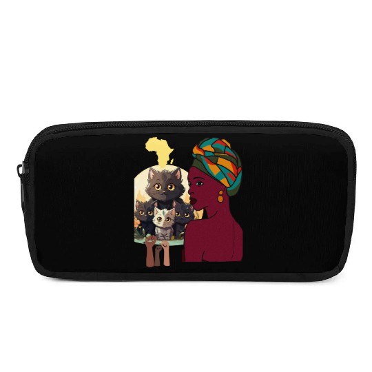 BLACK HISTORY CAT Pencil Cases