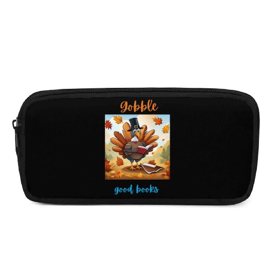 Gobble Good Book Thanksgiving Library Turkey Fall Pencil Cases