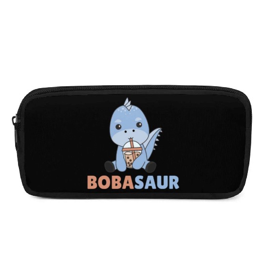 Bobasaur Boba Dinosaur Dino Bubble Tea Pencil Cases