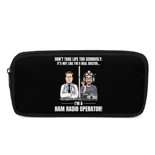 Real Doctor vs Amateur Ham Radio Operator Vintage Pencil Cases