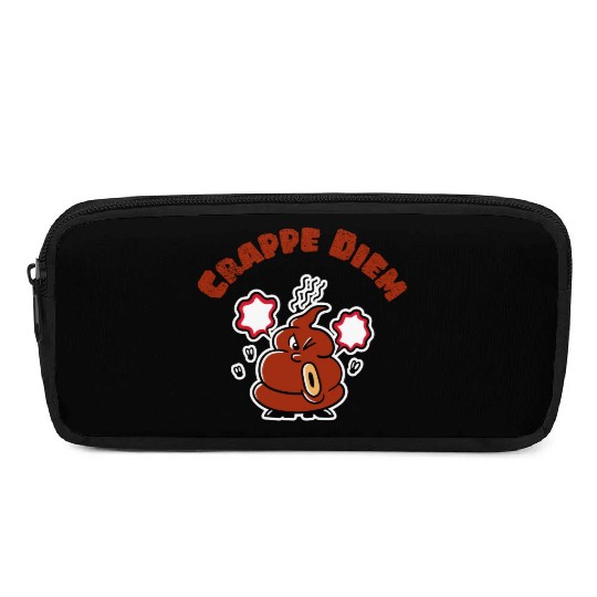 Crappe Diem Funny Carpe Diem Poop Pencil Cases