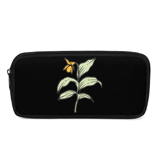 Yellow Orchid Plants Lover Gift Pencil Cases