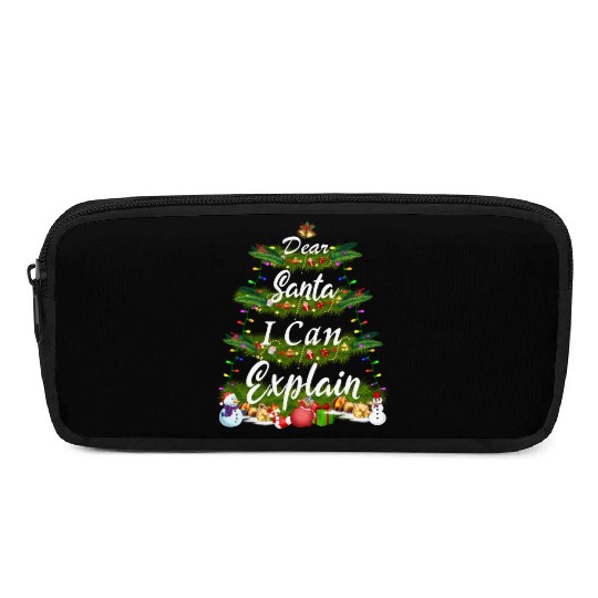 Dear Santa, I Can Explain - Christmas Tree Pencil Cases