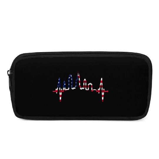Chicago Skyline Heartbeat USA Heart I Love Chicago Pencil Cases