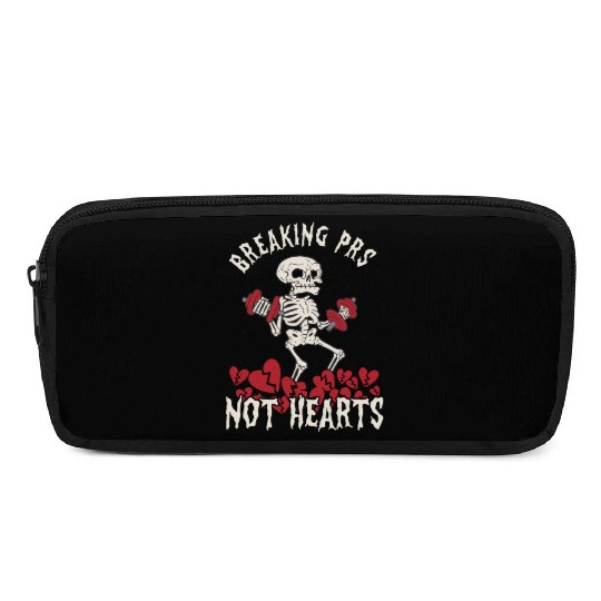 Anti Valentine´s Day Broken Heart Powerlifting Gym Pencil Cases