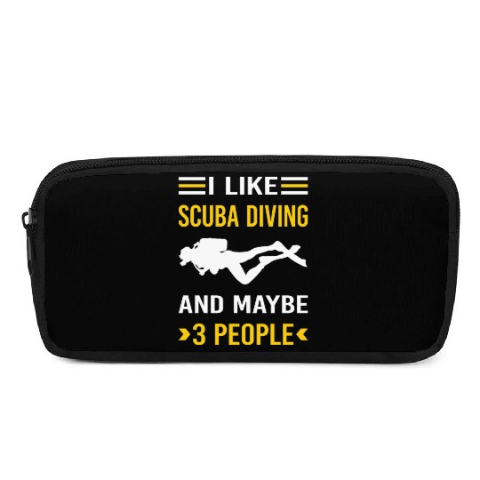 3 People Scuba Diving Diver Pencil Cases