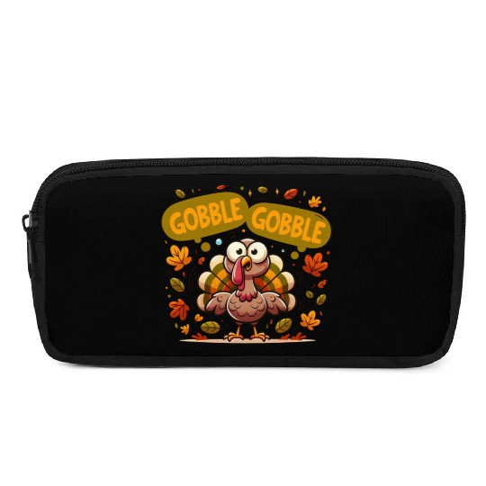 Fun Turkey Gobble Gobble for a Joyful Thanksgiving Pencil Cases
