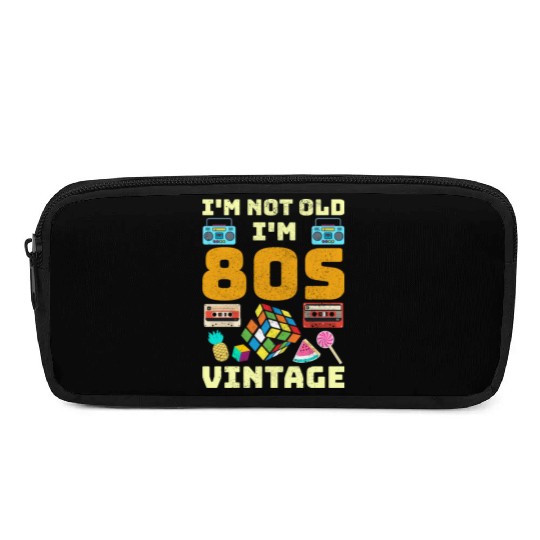 80s Vintage Vibes - Retro Design with Neon Colors Pencil Cases
