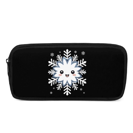 Cute Funny Snowflake Snow Winter Kawaii Gift Pencil Cases