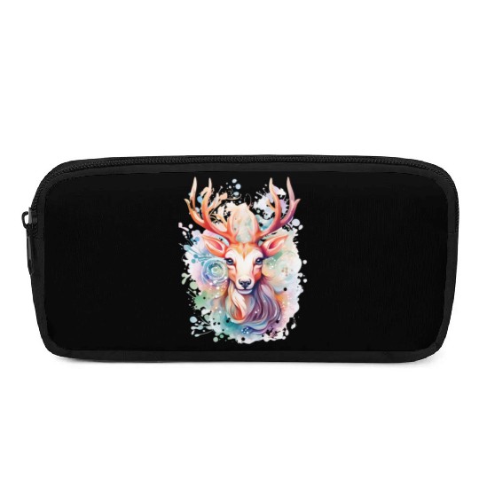 Colorful Reindeer Fantasy: Studio Ghibli Style Pencil Cases