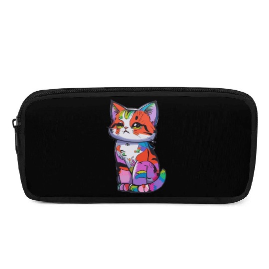 Colorful Cute cat for cat Lovers Pencil Cases