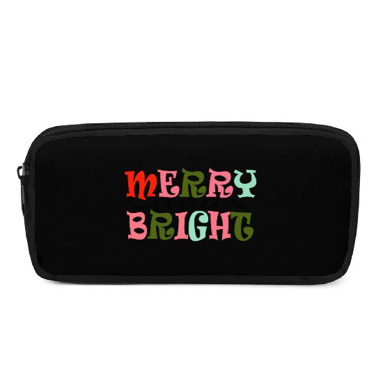 Merry and Bright Christmas Pencil Cases